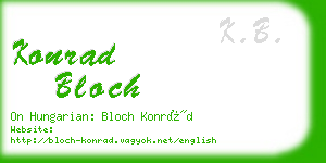 konrad bloch business card